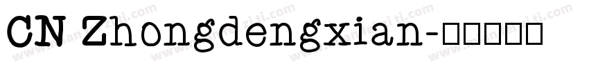CN Zhongdengxian字体转换